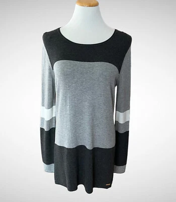 Nuevo con etiquetas Suéter Calvin Klein Mujer Colorblock Manga Larga Cuello Redondo, Talla M Foto 1 de 4