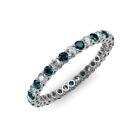 London Blue Topaz & Lab Created  Diamond Eternity Ring 14K Gold JP:159414