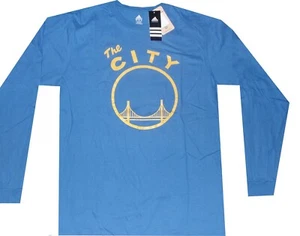 Nueva Camisa Adidas Golden State Warriors Throwback City Azul Fuerte Mangas Largas - Imagen 1 de 3