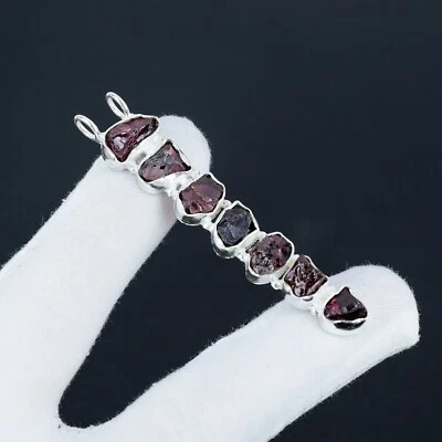 Rosa Tormalina Grezzo Ciondolo a Mano 925 Argento Sterling Gioielli Per Regali - Immagine 1 di 4