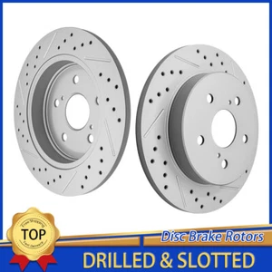 Rear Drilled Disc Rotors For ES350 NX200t ES250 ES300H Avalon Venza Camry - Picture 1 of 6