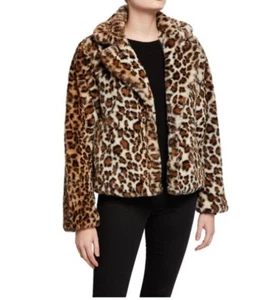 NIEMAN MARCUS GIACCA LEOPARDO PELLICCIA SINTETICA CAPPOTTO L NUOVO CON ETICHETTE $ 300 - Foto 1 di 9