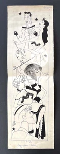 JAN MARA Cabaret CRAZY HORSE SALOON Paris Strip-Tease Caricature DESSIN 1950s - Picture 1 of 1