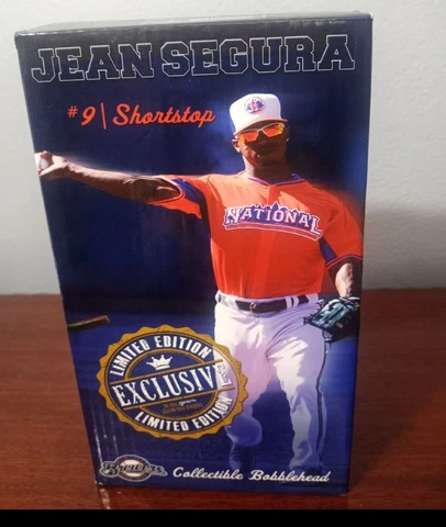 Limited Edition Milwaukee Brewers Collectible Bobblehead #9 SS Jean Segura NIOB Cover