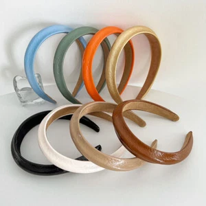 Leather Sponge Minimalistic Headdress Fashion Headband 2024 Women Hair-Hoop - Picture 1 of 22