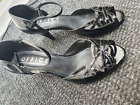 Black Patent Office London heeled Shoes Size 39 UK 6 