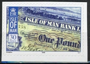 Isle of Man 2008, Isle of Man Banknotes selfadhesive set MNH, Mi 1433 - Picture 1 of 1