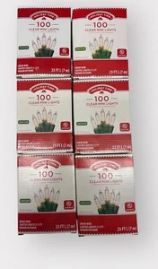 Holiday Time Mini Lights 6 Boxes Clear 100 Count - Picture 1 of 1