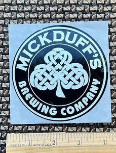 MICK DUFF’s BREWING BREWERY BEER STICKER Sandpoint Idaho Brew McDuff Sand Point - Picture 1 of 1