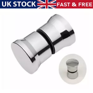 Aluminum Shower Screen Round Door Handle Chrome Door Knob Replacement UK - Picture 1 of 11