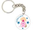 Super Dad Baby Badge Keychain Pink Ad Gift Idea 37mm Customization