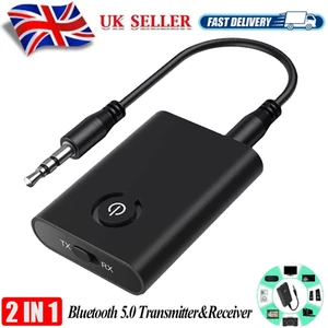 2 in 1 Wireless 5.0 Bluetooth Transmitter Receiver Adapter Audio 3.5mm Jack Aux - Picture 1 of 8