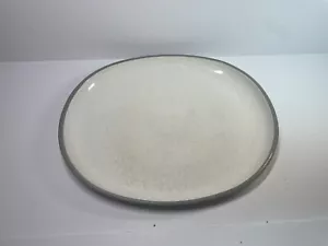 Vintage Harkerware Stone Gray & Beige 13 X 10 1/2 Oval Serving Platter USA - Picture 1 of 5
