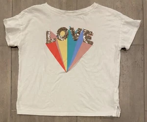 Girls’ Gap Flippy Sequin LOVE T-shirt, Size XXLarge - Picture 1 of 6
