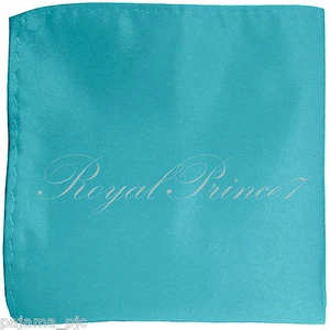 New Men's SOLID Pocket Square Hankie Only Turquoise Aqua Blue 10 x 10 inches - Picture 1 of 1