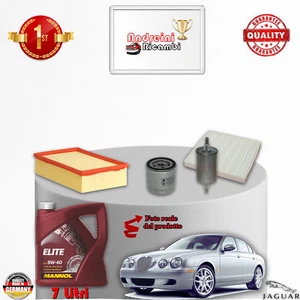 CUTTING KIT FILTERS + OIL JAGUAR S-TYPE 3.0 V6 175KW 238HP FROM 2000 -> 2008 - Picture 1 of 2