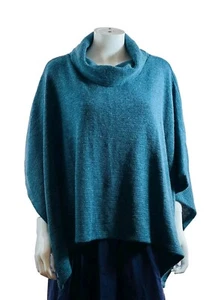 Lily & Me Brand New With Tags Ladies Blue Poncho Acrylic/Nylon Mix UK10 EU38 - Picture 1 of 8