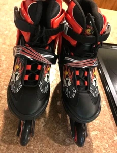 Roces Compy 6.0 Inline Skates Boys Black/Red US 5-8 NWB FAST SHIPPING - Picture 1 of 8