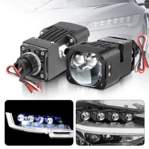 2x 2'' Bi-LED Projector Lens+Bracket Mini Headlight Hi-Lo Beam 6000K Retrofit - Picture 1 of 15