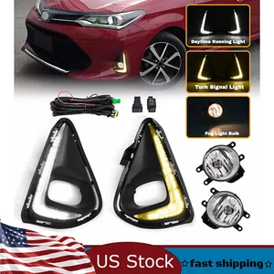 For Toyota Corolla (Axio) 2018-2021 LED DRL Fog Light Kits with Halogen Bulbs - Picture 1 of 10