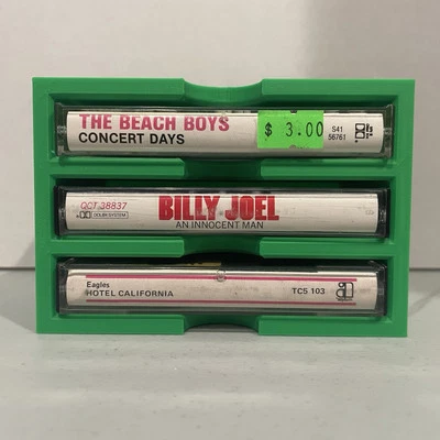 Prateleira de armazenamento reprodutor de cassete de áudio, suporte para deck de fita de áudio, comporta 3 cassetes - Imagem 1 de 4