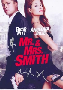 ANGELINA JOLIE & BRAD PITT signed ...in Mr. & Mrs. SMITH 8x12  with COA - Picture 1 of 4