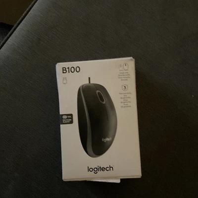 LOGITECH B100 Wired Optical Mouse USB Brand New Sealed Full size corded mouse - Image 1 of 2