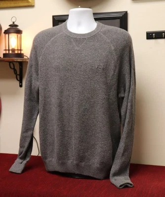 Sudadera Suéter Para Hombre Southern Tide Gris Cuello Redondo Cachemira Lana Merino Grande Foto 1 de 4