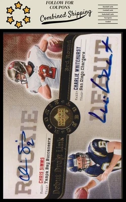 2006 Upper Deck Rookie Debut #DDL-7 Chris Simms Draft Link Autographs - Image 1 of 2