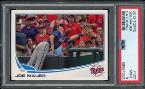 Joe Mauer 2013 Topps #107 Catching Image Variation Short Print SP PSA 9 HOF - Picture 1 of 2