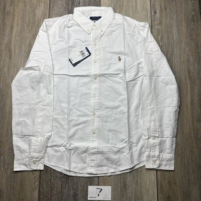 Polo Ralph Lauren Oxford Sport Shirt White Brand New Retail $125.00 Size: Medium - Image 1 of 4