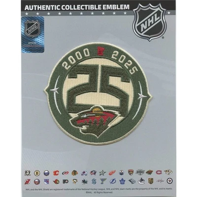 Minnesota Wild 25th Anniversary NHL Season Jersey Patch 2025-26 - Image 1 of 3