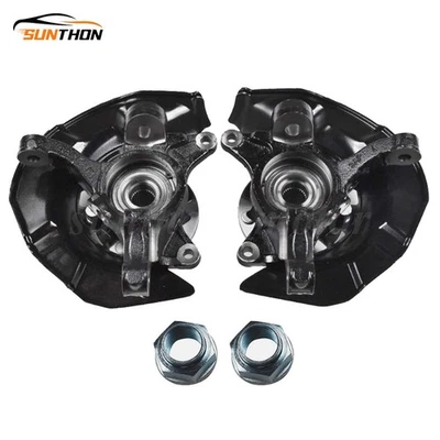 FWD Front Steering Knuckles +Wheel Hub Bearings for 2004-2010 Toyota Sienna Foto 1 de 4