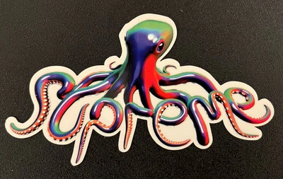 Supreme Tentacles Octopus Skateboard Sticker NY SS18 2018