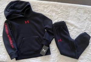 UNDER ARMOUR Little Boy’s Fleece Hoodie & Joggers Outfit, 2-Piece Set - 4 - Picture 1 of 7