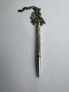 COLGANTE LÁPIZ MECÁNICO HACHA PLATA ESTERLINA COLECCIONABLE VINTAGE. FUNCIONA - Imagen 1 de 10