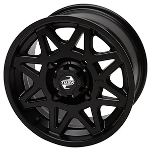 4/137 Tusk Tintic Wheel 14x7 4.0 + 3.0 Matte Black For Honda Pioneer 1000-5 2016 - Picture 1 of 6
