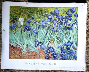 Van Gogh Irises Official Museum Poster 2015 Getty Museum Los Angeles 21"x37" - Picture 1 of 6