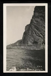 1926-1940 RPPC Picturesque Cliffs on Gaspe Highway, Quebec, Canada - Picture 1 of 2