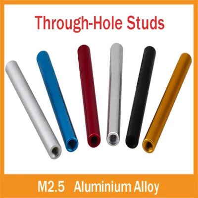 M2.5 Through-Hole Studs Aluminium Alloy Round Nut Threaded Sleeve Joint Rod Nut - Image 1 of 4