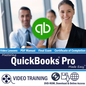 QUICKBOOKS PRO 2021 Training Tutorial DVD & Digital Course 190 Videos 7.5 Hours - Picture 1 of 7