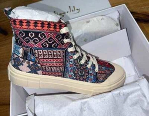 NIB LADIES TIGERLILY KEFALONIA PATCHWORK HIGH TOP SNEAKERS PLUS BONUS SIZE 37 - Bild 1 von 16