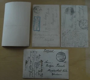 4 Soldatenfotos, 3 davon als Feldpost gelaufen - Bild 1 von 3