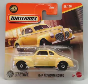 Matchbox 08/100 - 1941 Plymouth Coupe on Short Card (MB346) - Picture 1 of 4