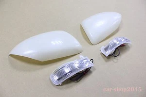 Door Mirror Cover With LED Turn Signal Light For Mazda 3 09-13 Unpainted - Picture 1 of 3