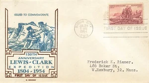 1063 3c LEWIS & CLARK - C. George cachet - Picture 1 of 1