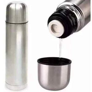 Thermos Flask 0.5/0.75 1.0L With Bag Travel Camping S/Steel Vacuum Hot Cold Tea - Picture 1 of 7