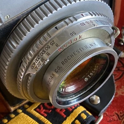 Retenedor de filtro de llanta delantera Kodak Medalist II, acero inoxidable ORIGINAL. Vintage. Foto 1 de 4