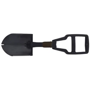 NEW Repro US Army Style Folding Shovel Black Serated Edge - Picture 1 of 2