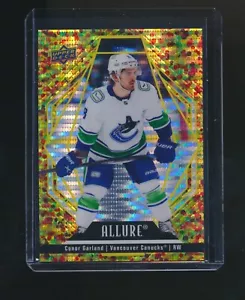 CONOR GARLAND 2022-23 UPPER DECK ALLURE GOLD GLITTER BOMB PARALLEL 087/199 #47 - Picture 1 of 2